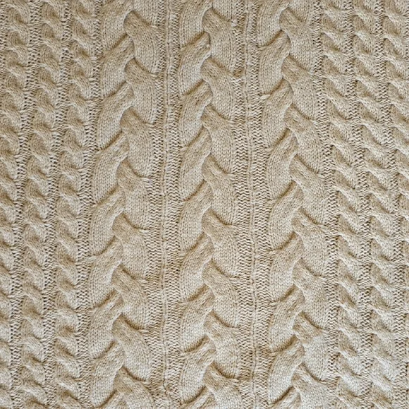 Briggs New York Tan Cable Knit Sweater - Women Size S - Picture 2 of 9